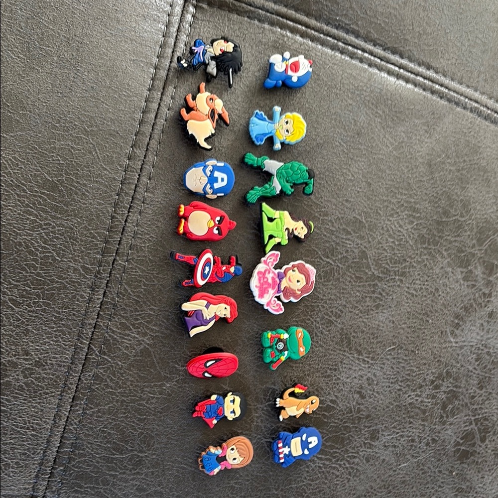 Superhero and Character Shoe Charms Set